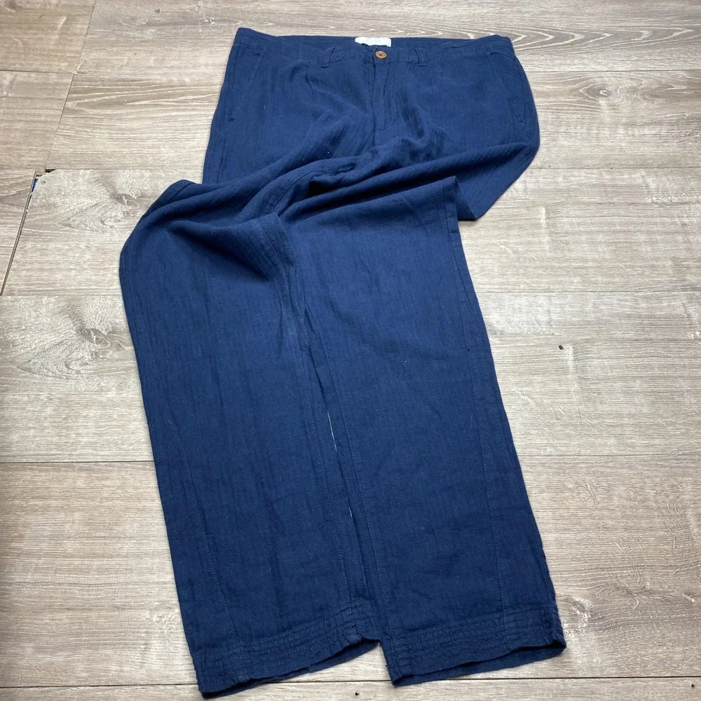 Five Four Chinos Mens 34 Blue Herringbone Camo Lined Casual Trousers